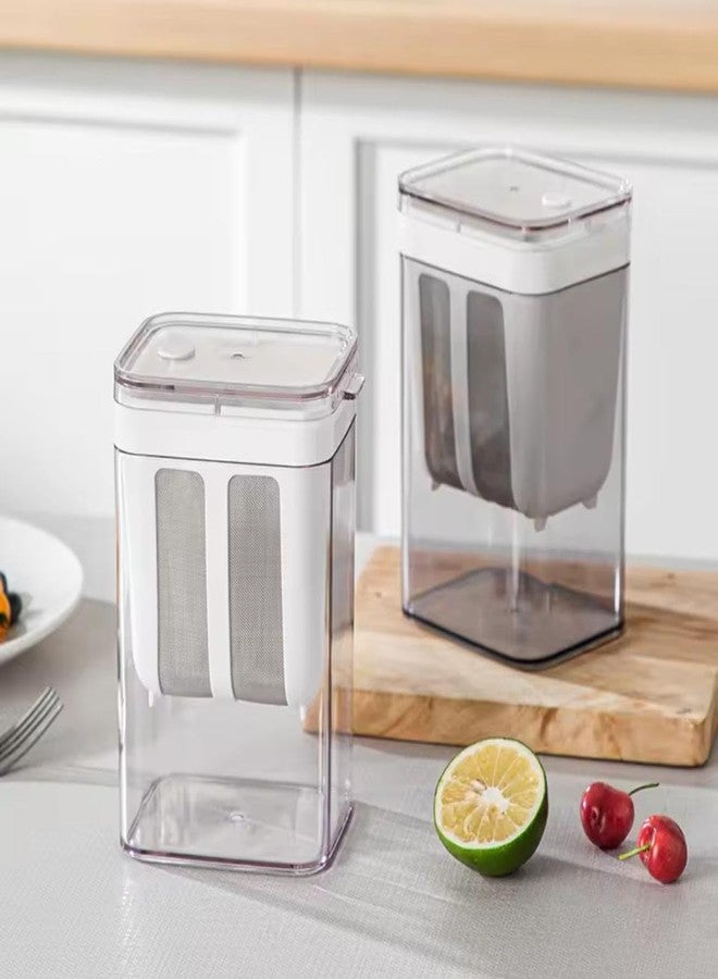 SYSVENT The Future SYSVENT صانعة الزبادي اليوناني المستقبلية، مصفاة لخثارة اللبن، سعة 1100 مل، متعددة الاستخدامات، مع كيس شبكي دقيق وغطاء قابل لإعادة الاستخدام، أداة فصل مصل اللبن للمطبخ، مناسبة للزبادي والعصير والشاي وحليب المكسرات والجبن - Image 1